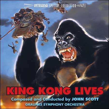 Обложка к альбому - Кинг Конг жив / King Kong Lives (Intrada Special Collection Volume 214)